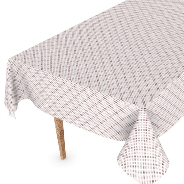 Wachstuch Tischdecke abwaschbar Wachstischdecke Meterware Pixel Karo Beige Outdoor Tischdecke Gartentischdecke