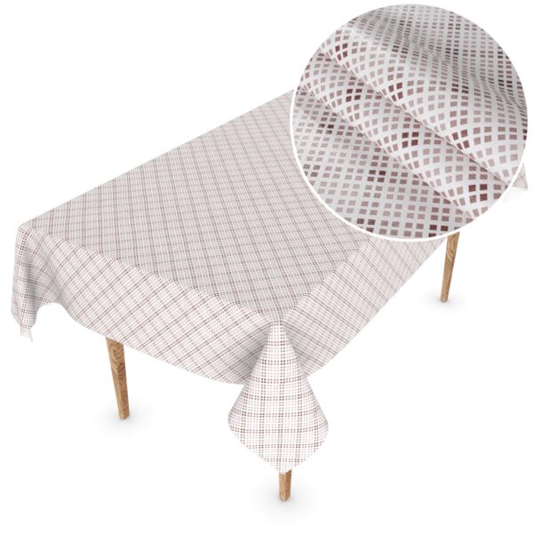 Wachstuch Tischdecke abwaschbar Wachstischdecke Meterware Pixel Karo Beige Outdoor Tischdecke Gartentischdecke