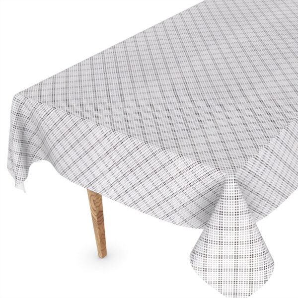 Wachstuch Tischdecke abwaschbar Wachstischdecke Meterware Pixel Karo Grau Outdoor Tischdecke Gartentischdecke