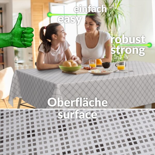 Wachstuch Tischdecke abwaschbar Wachstischdecke Meterware Pixel Karo Grau Outdoor Tischdecke Gartentischdecke