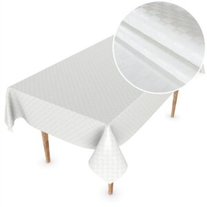 Wachstuch Tischdecke abwaschbar Wachstischdecke Meterware Karo Quadrat Weiß Outdoor Tischdecke Gartentischdecke