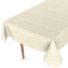 Wachstuch Tischdecke abwaschbar Wachstischdecke Meterware Karo Quadrat Hellgold Outdoor Tischdecke Gartentischdecke