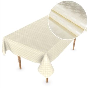 Wachstuch Tischdecke abwaschbar Wachstischdecke Meterware Karo Quadrat Hellgold Outdoor Tischdecke Gartentischdecke