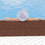 Badematte Weichschaummatte Badvorleger Schaummatte Braun Einfarbig Breite 65cm Meterware