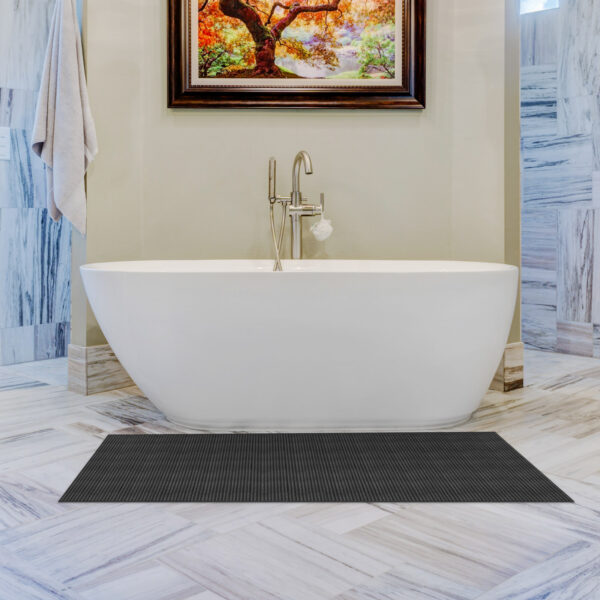 Badematte Schwarz Uni Einfarbig Breite 65cm Weichschaummatte von der Rolle