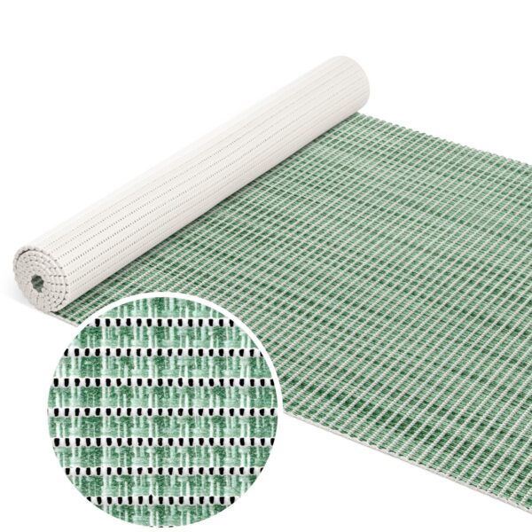 Weichschaummatte Badematte Leinenoptik Grün Breite 65cm Badvorleger Meterware