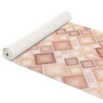 Badematte Weichschaummatte Badvorleger Karo Braun Breite 65cm Meterware