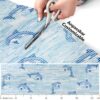 Badematte Weichschaummatte Delfine Maritim Blau Breite 130cm Badvorleger Meterware