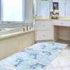 Weichschaummatte Badematte Maritim Delfine Hellblau Breite 65cm Meterware