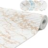 Weichschaummatte Badematte rutschfest Badvorleger Meterware Antirutschmatte Marmor Blau/Beige/Braun/Grau 65cm Breite