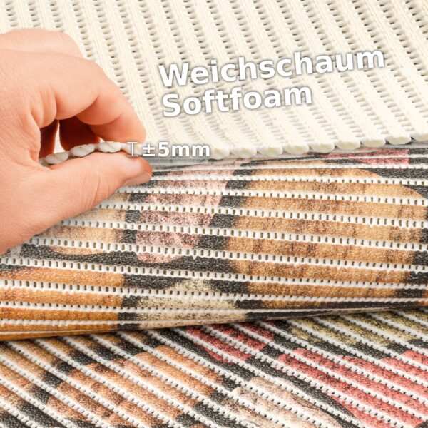 Weichschaummatte Badematte Steine Mosaik mehrfarbig Breite 65cm Meterware