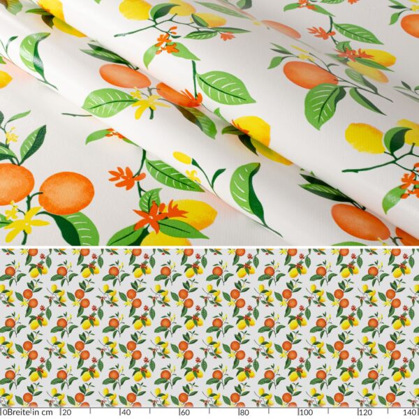 Wachstuch Wachstuchtischdecke Orangen Zitronen abwaschbar