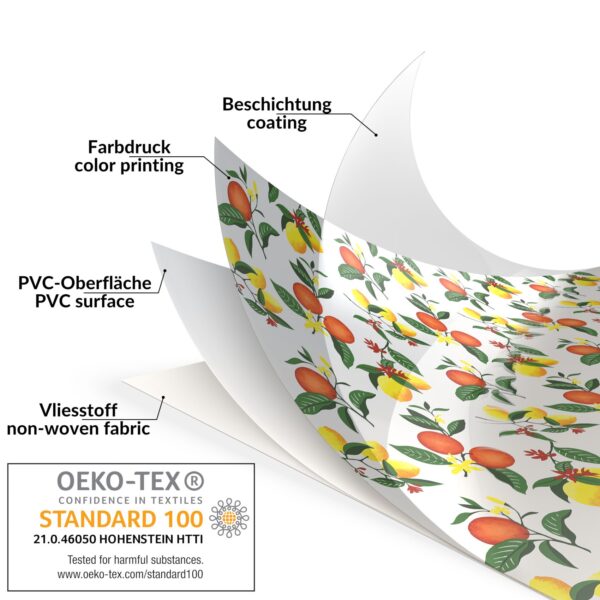 Wachstuch Wachstuchtischdecke Orangen Zitronen abwaschbar