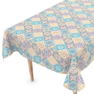 Wachstuch Tischdecke abwaschbar Wachstuchtischdecke Fliesen Buntfarben