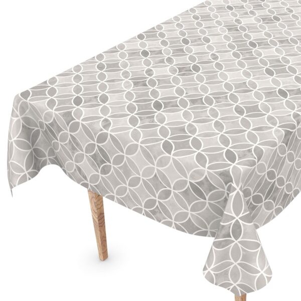 Wachstuch Tischdecke abwaschbar Wachstuchtischdecke Kaleidoskop Grau abwaschbar