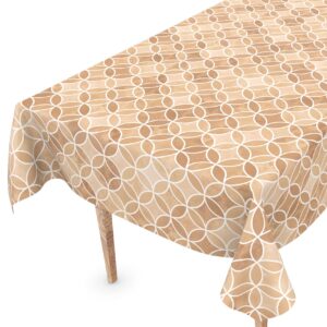 Wachstuch Tischdecke abwaschbar Wachstuchtischdecke Kaleidoskop Beige abwaschbar