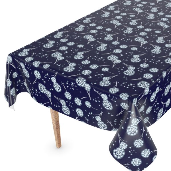 Wachstuch Tischdecke abwaschbar Wachstischdecke Meterware Pusteblume Blau Outdoor Tischdecke Gartentischdecke