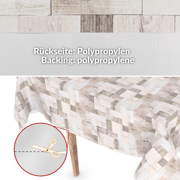 Wachstuch Tischdecke abwaschbar Wachstischdecke Meterware Holz Outdoor Tischdecke Gartentischdecke