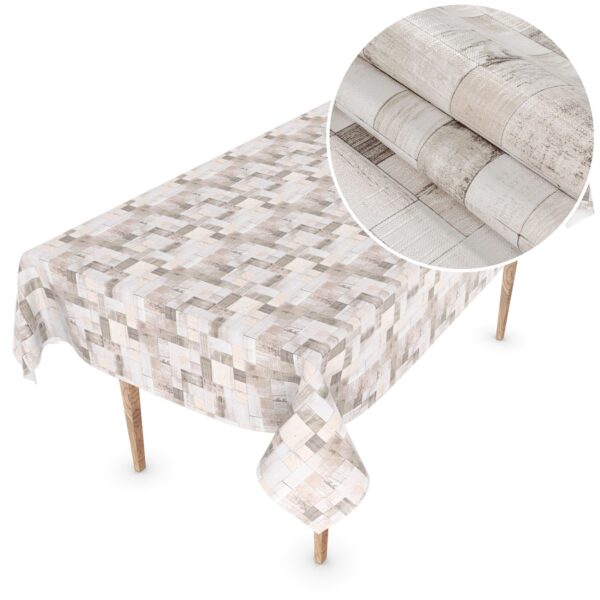 Wachstuch Tischdecke abwaschbar Wachstischdecke Meterware Holz Outdoor Tischdecke Gartentischdecke