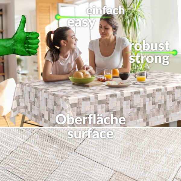 Wachstuch Tischdecke abwaschbar Wachstischdecke Meterware Holz Outdoor Tischdecke Gartentischdecke