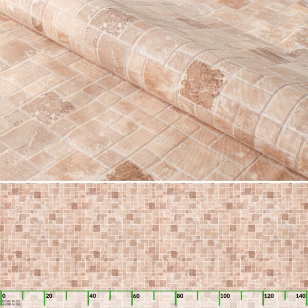 Wachstuch Tischdecke abwaschbar pflegeleicht Wachstuchtischdecke Modern Fliesenoptik Beige