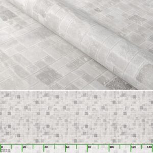 Wachstuch Tischdecke abwaschbar pflegeleicht Wachstuchtischdecke Modern Fliesenoptik Grau