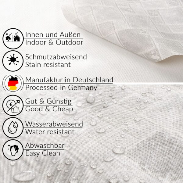 Wachstuch Tischdecke abwaschbar pflegeleicht Wachstuchtischdecke Modern Fliesenoptik Grau