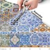 Küchenläufer Isolierend Fliesen Mosaik Mehrfarbig 50cm Breit PVC Teppich