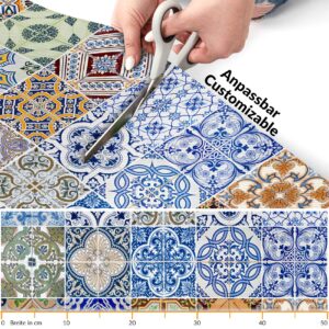 Küchenläufer Isolierend Fliesen Mosaik Mehrfarbig 50cm Breit PVC Teppich