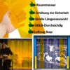 PVC Lamellen Streifenvorhang Lamellenvorhang Gelb Stärke 2mm Breite 20cm
