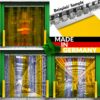 PVC Lamellen Streifenvorhang Lamellenvorhang Gelb Stärke 2mm Breite 20cm