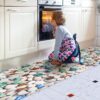 Küchenläufer Küchenteppich Teppichläufer Läufer Flur Steine Bunt 48cm Breit
