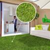 Premium Kunstrasen Natura Rasenteppich künstlicher Rasen Grün Garten Balkon 30mm