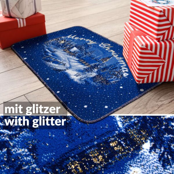 Weihnachtsteppich Weihnachts Fußmatte Wohnzimmer Küche rutschfest Teppich Weihnachten Türmatte 50×80 cm