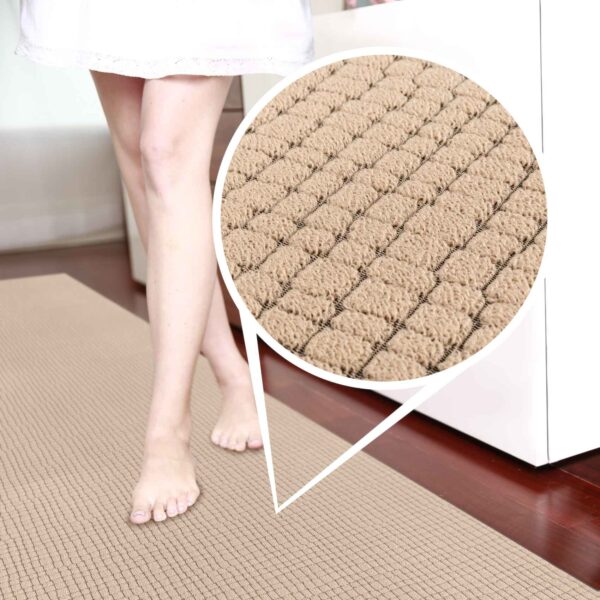 Teppichläufer Küchenläufer rutschfest abwischbar Teppich Wilson Beige 65cm Breit