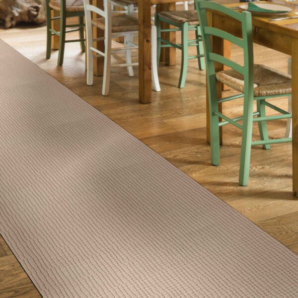 Teppichläufer Küchenläufer rutschfest abwischbar Teppich Wilson Beige 65cm Breit