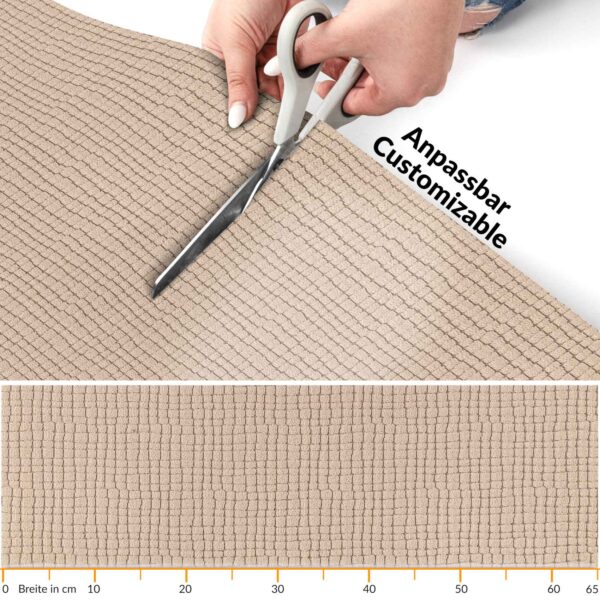 Teppichläufer Küchenläufer rutschfest abwischbar Teppich Wilson Beige 65cm Breit