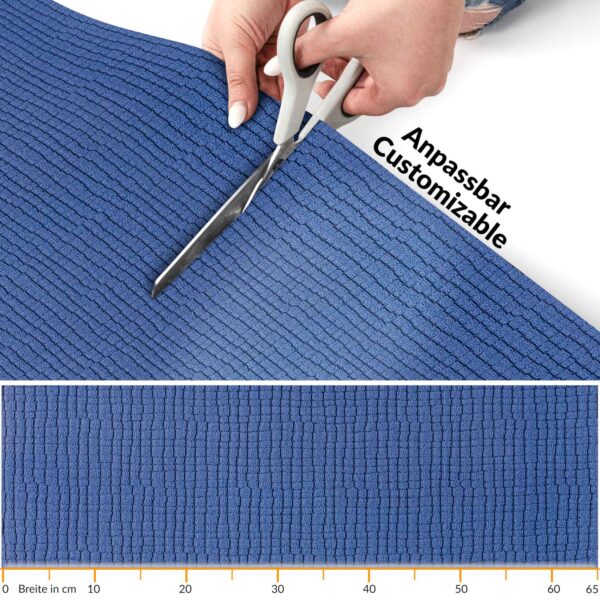 Teppichläufer Küchenläufer rutschfest abwischbar Teppich Wilson Blau 65cm Breit