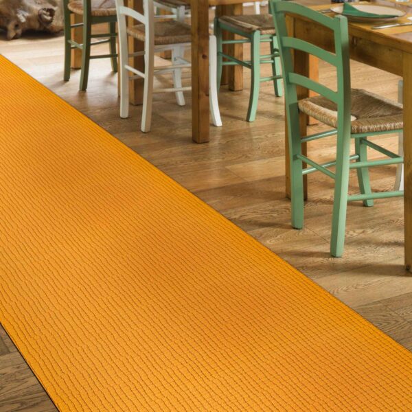 Teppichläufer Küchenläufer rutschfest abwischbar Teppich Wilson Orange 65cm Breit