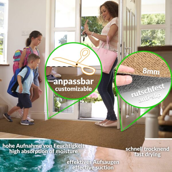 Sauberlaufmatte Teppich Läufer Flur Schmutzfangmatte Fußmatte JUMBO Breite 100cm Meterware
