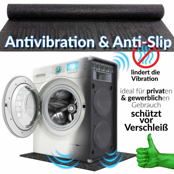 Bautenschutzmatte Antivibrationsmatte Gummigranulatmatte Antirutschmatte 5mm Stark Meterware 80/100cm