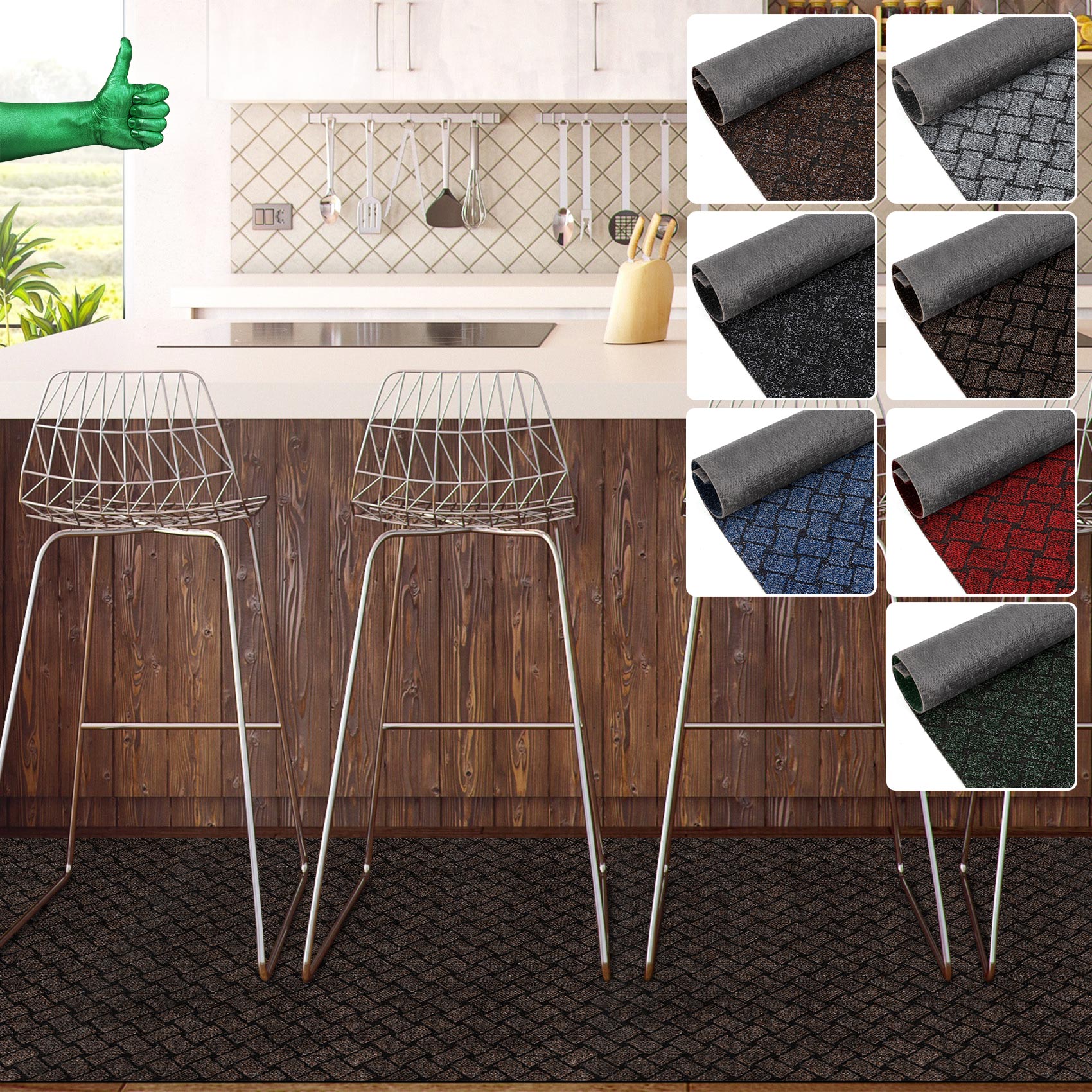 Schmutzfangmatte Flurläufer Sauberlaufmatte Teppich Läufer MELBOURNE Breite 100cm