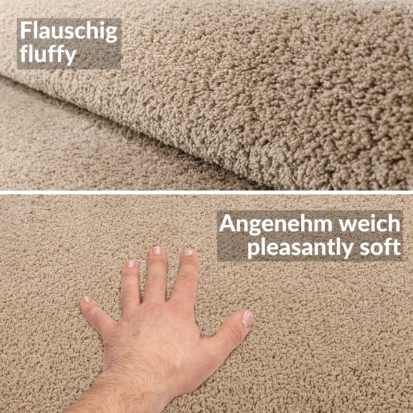 Teppich Kurzflor Sweet Flauschig Uni einfarbig Flur Läufer | verschiedene Breiten