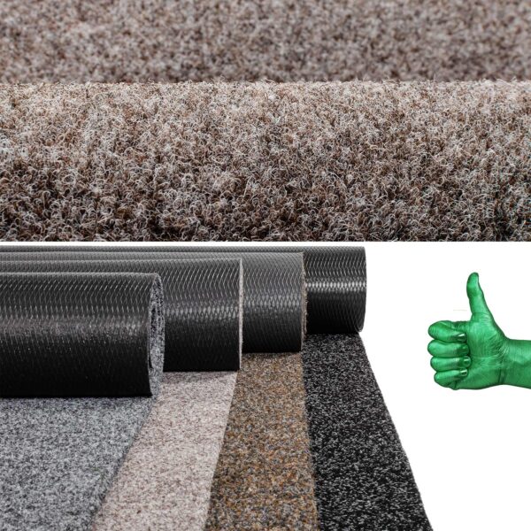 Läufer Flur Schmutzfangmatte Teppich Läufer Außen Innen Eingang POET Breite 100cm Hellbraun