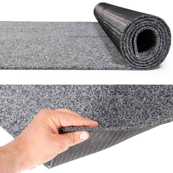 Teppichläufer Flur Läufer Schmutzfangmatte außen innen Eingang POET Breite 100cm Grau