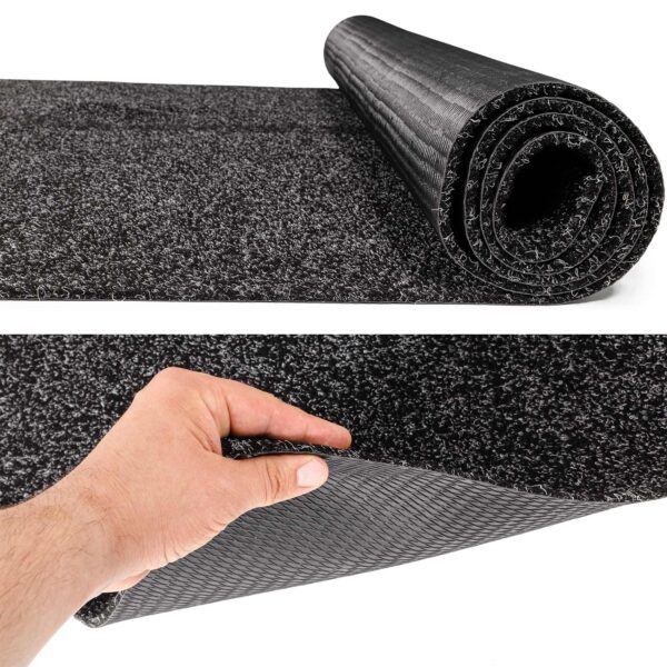 Läufer Flur Teppichläufer Sauberlaufmatte Schmutzfangmatte Fußmatte Eingang POET Breite 100cm Schwarz