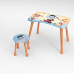 Kinder Hocker und Tisch Set mit Motiv Pirate Blau
