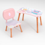 Kinder Stuhl und Tisch Set mit Motiv Baloons Rosa