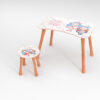 Kinder Hocker und Tisch Set mit Motiv Cute Girls Weiß