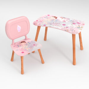 Kinder Stuhl und Tisch Set mit Motiv Little Fairy Rosa
